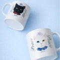 猫マグカップ【黒猫さんと白猫さんのセット（マグカップ２個）】