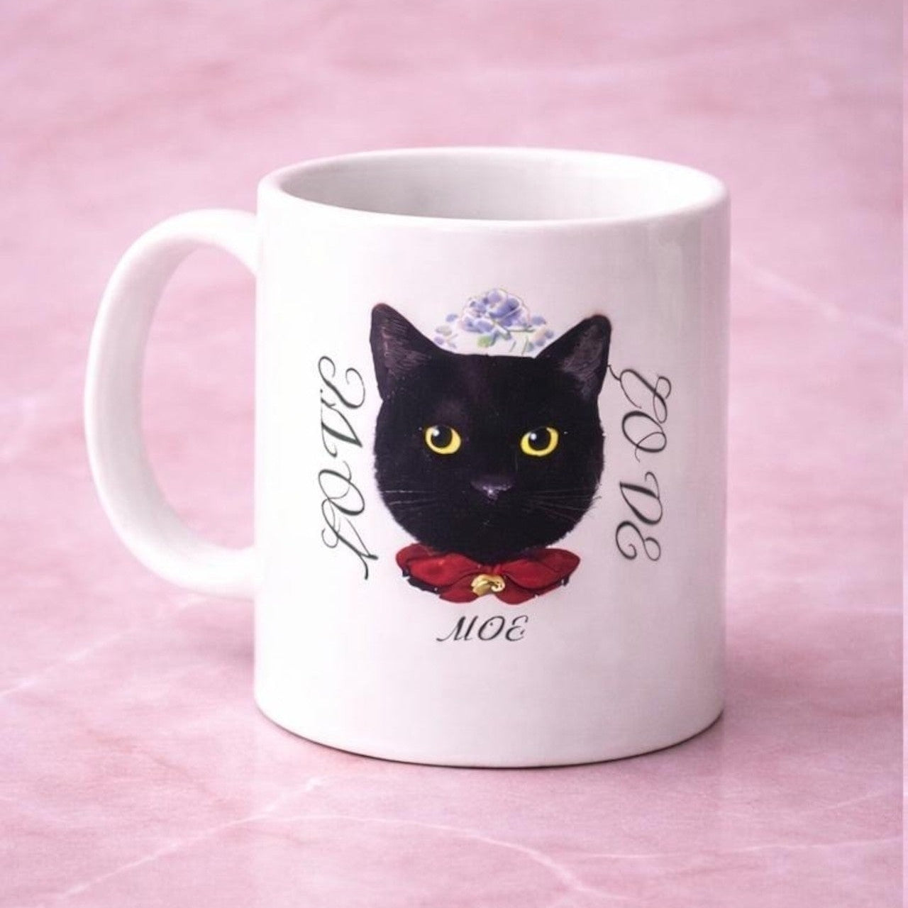 猫マグカップ【黒猫さんと白猫さんのセット（マグカップ２個）】