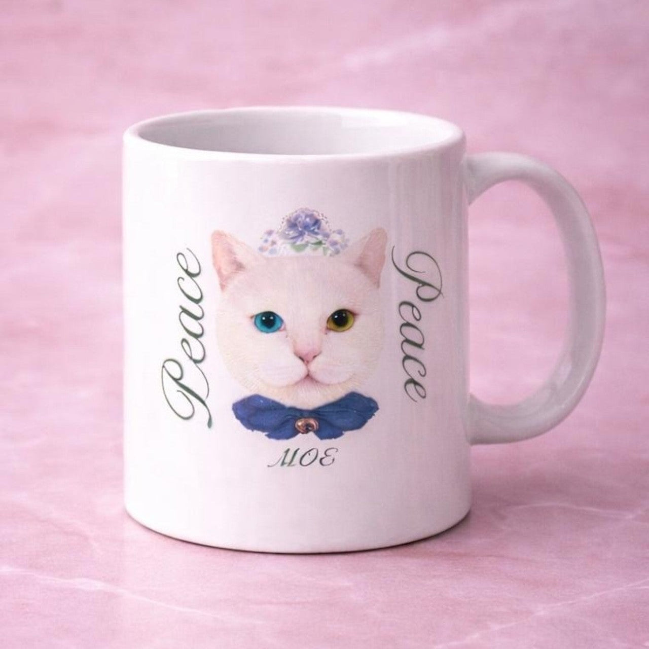 猫マグカップ【黒猫さんと白猫さんのセット（マグカップ２個）】